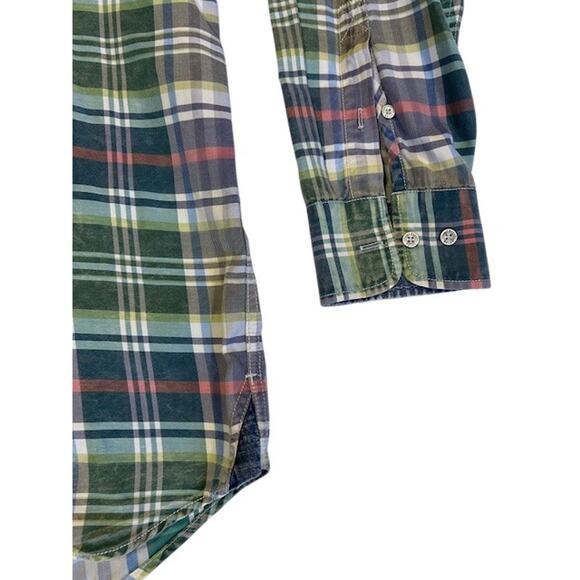 TOMMY BAHAMA Green Plaid Cotton Tencel Blend Button Up Acid Wash Men's XXXL 3XL - Picture 5 of 12